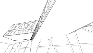 abstract purple architectural wallpaper skyscraper design, digital concept background