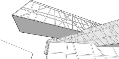 abstract purple architectural wallpaper skyscraper design, digital concept background