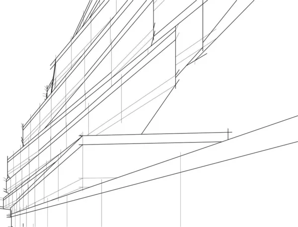 Abstract Purple Architectural Wallpaper Skyscraper Design Digital Concept Background — ストックベクタ