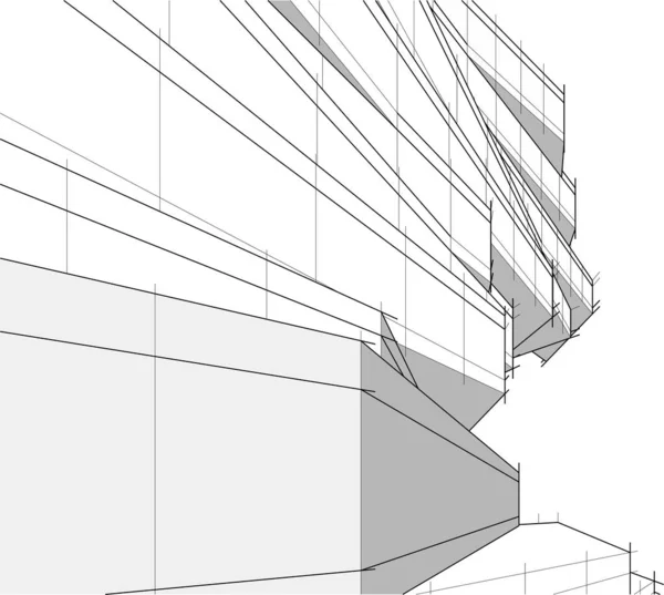 抽象的な紫色の建築壁紙超高層ビルのデザインデジタルコンセプトの背景 — ストックベクタ
