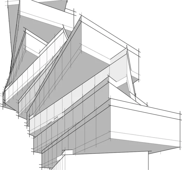 Abstrait Violet Papier Peint Architectural Gratte Ciel Design Fond Concept — Image vectorielle