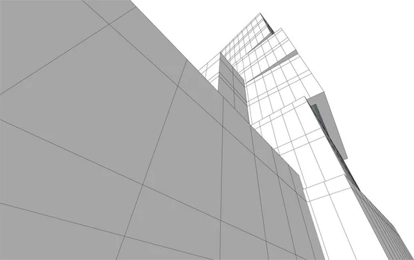 Abstrakcyjny Fioletowy Projekt Tapety Architektonicznej Drapacz Chmur Cyfrowe Tło Koncepcyjne — Wektor stockowy