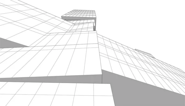 抽象紫色建筑墙纸摩天大楼设计 数字概念背景 — 图库矢量图片