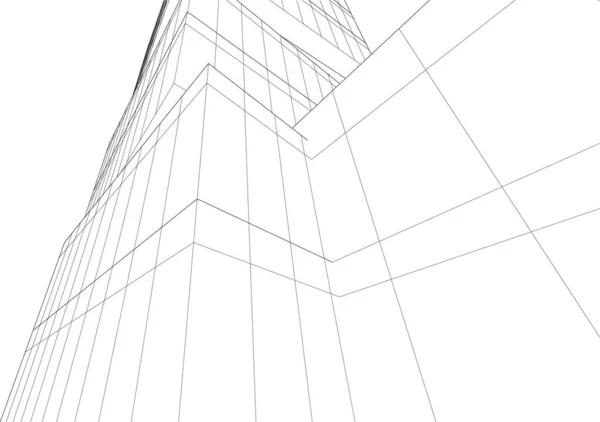Abstract Purple Architectural Wallpaper Skyscraper Design Digital Concept Background — Stockvector