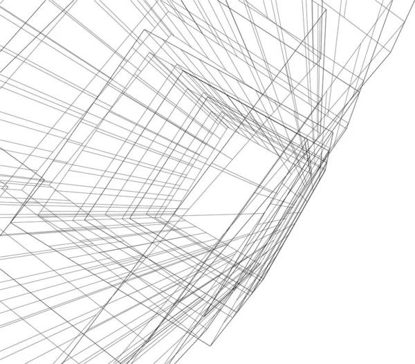 Абстрактні Фіолетові Архітектурні Шпалери Хмарочос Дизайн Цифровий Концепт Фон — стоковий вектор
