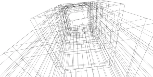 Αφηρημένη Μωβ Αρχιτεκτονική Ταπετσαρία Σχεδιασμός Ουρανοξύστη Ψηφιακή Έννοια Φόντο — Διανυσματικό Αρχείο