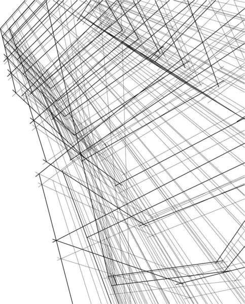 Abstract Purple Architectural Wallpaper Skyscraper Design Digital Concept Background — Vettoriale Stock
