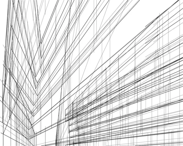 Abstrakcyjny Fioletowy Projekt Tapety Architektonicznej Drapacz Chmur Cyfrowe Tło Koncepcyjne — Wektor stockowy