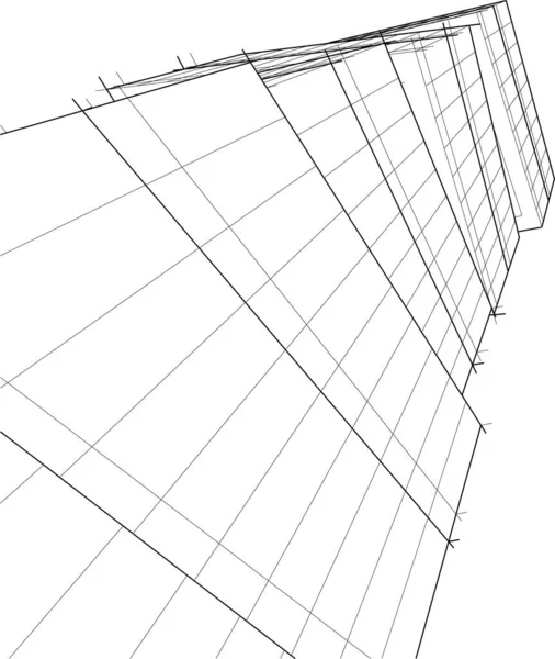 Abstract Purple Architectural Wallpaper Skyscraper Design Digital Concept Background – Stock-vektor