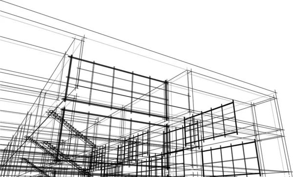 Soyut Mor Mimari Duvar Kağıdı Yüksek Bina Tasarımı Dijital Konsept — Stok Vektör