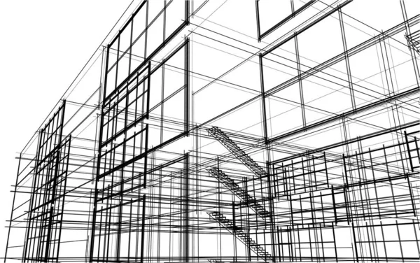 Abstrakt Lila Arkitektonisk Tapet Hög Byggnad Design Digitalt Koncept Bakgrund — Stock vektor