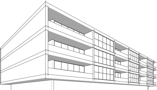 Abstrakte Lila Architektonische Tapete Hohe Gebäude Design Digitales Konzept Hintergrund — Stockvektor