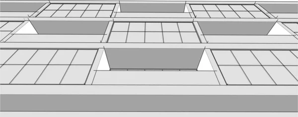 Абстрактные Фиолетовые Архитектурные Обои Высокого Дизайна Здания Цифровой Концепт Фон — стоковый вектор