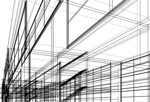 Абстрактні Фіолетові Архітектурні Шпалери Високий Дизайн Будівлі Цифровий Концепт Фон — стоковий вектор