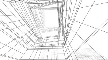 abstract purple architectural wallpaper high building design, digital concept background