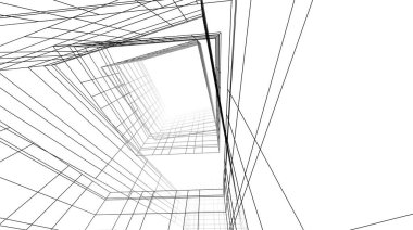 abstract purple architectural wallpaper high building design, digital concept background