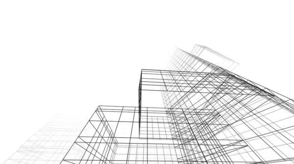 Abstrakt Lila Arkitektonisk Tapet Hög Byggnad Design Digitalt Koncept Bakgrund — Stockfoto
