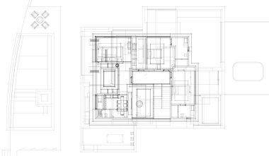 Binanın mimari 3d çizim çizim ev