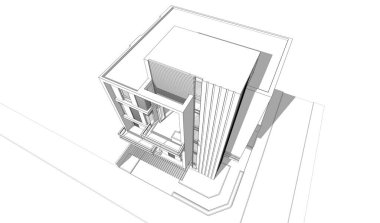 abstract architectural wallpaper high building design, digital concept background