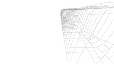 abstract architectural wallpaper high building design, digital concept background