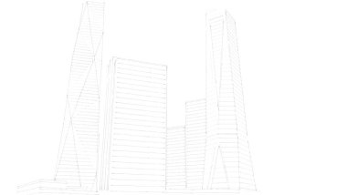 abstract architectural wallpaper high building design, digital concept background