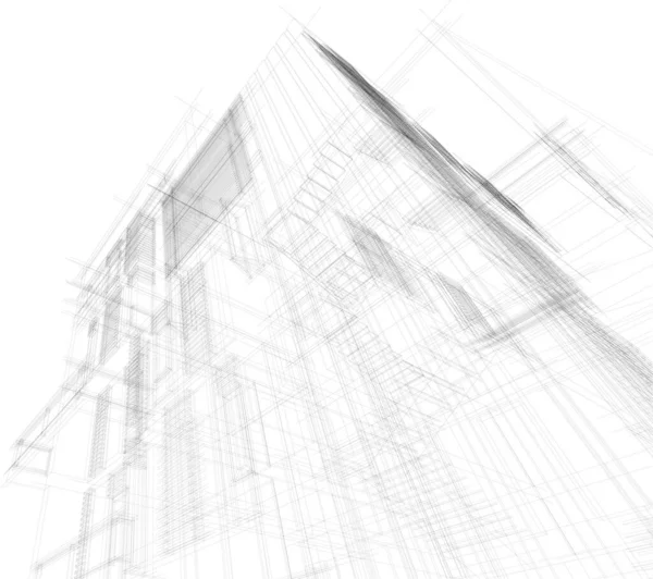 Abstrakcyjny Projekt Tapety Architektonicznej Wysoki Budynek Cyfrowe Tło Koncepcyjne — Wektor stockowy