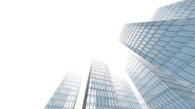 abstract architectural wallpaper high building design, digital concept background