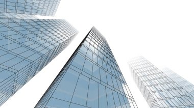 abstract architectural wallpaper high building design, digital concept background