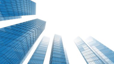 abstract architectural wallpaper high building design, digital concept background