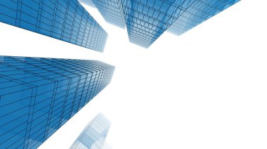 abstract architectural wallpaper high building design, digital concept background