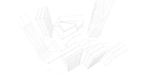 Abstract Architectural Wallpaper High Building Design Digital Concept Background — kuvapankkivalokuva