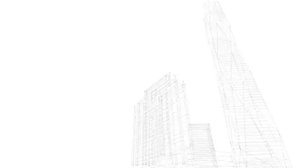 Abstraktní Architektonické Tapety Vysoká Budova Design Digitální Koncept Pozadí — Stock fotografie