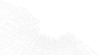 soyut mimari duvar kağıdı tasarımı, dijital konsept arkaplan 