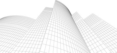 soyut mimari duvar kağıdı gökdelen tasarımı, dijital konsept arkaplan 