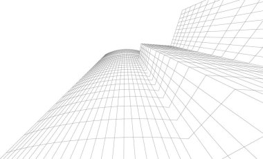 soyut mimari duvar kağıdı gökdelen tasarımı, dijital konsept arkaplan 