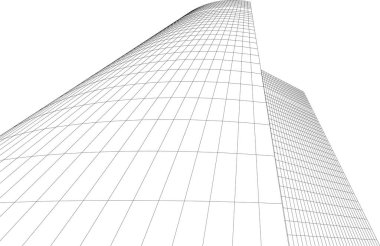 soyut mimari duvar kağıdı gökdelen tasarımı, dijital konsept arkaplan 