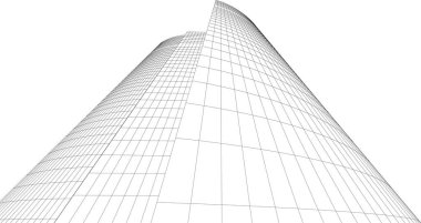 soyut mimari duvar kağıdı gökdelen tasarımı, dijital konsept arkaplan 