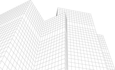 soyut mimari duvar kağıdı gökdelen tasarımı, dijital konsept arkaplan 