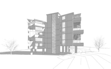 soyut mimari duvar kağıdı tasarımı, dijital konsept arkaplan