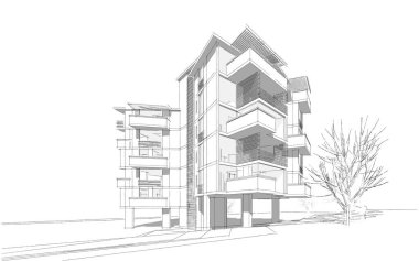 soyut mimari duvar kağıdı tasarımı, dijital konsept arkaplan