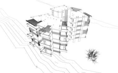 soyut mimari duvar kağıdı tasarımı, dijital konsept arkaplan