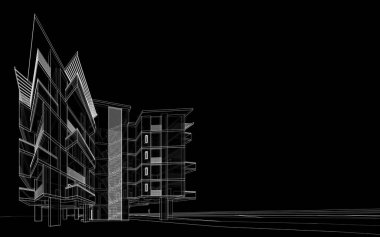 soyut mimari duvar kağıdı tasarımı, dijital konsept arkaplan