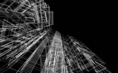 soyut mimari duvar kağıdı tasarımı, dijital konsept arkaplan