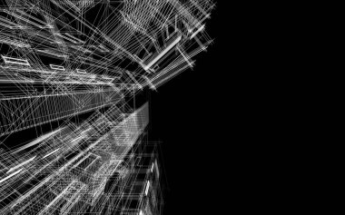 soyut mimari duvar kağıdı tasarımı, dijital konsept arkaplan