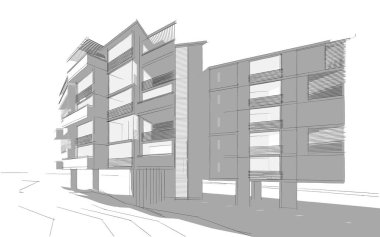 soyut mimari duvar kağıdı tasarımı, dijital konsept arkaplan