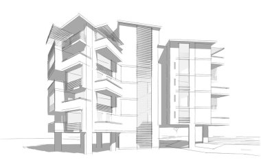 soyut mimari duvar kağıdı tasarımı, dijital konsept arkaplan