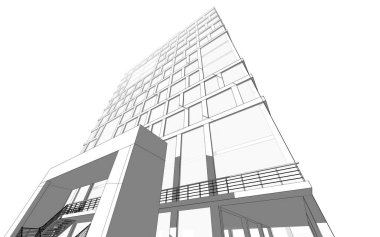 soyut mimari duvar kağıdı tasarımı, dijital konsept arkaplan