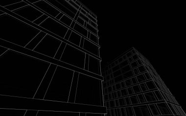 soyut mimari duvar kağıdı tasarımı, dijital konsept arkaplan