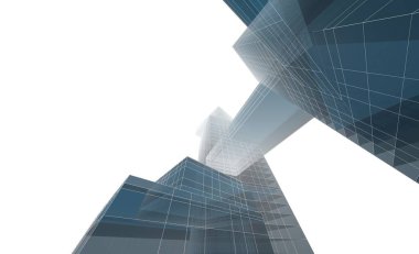 soyut mimari duvar kağıdı gökdelen tasarımı, dijital konsept arkaplan