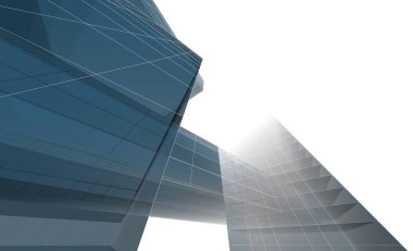 soyut mimari duvar kağıdı gökdelen tasarımı, dijital konsept arkaplan